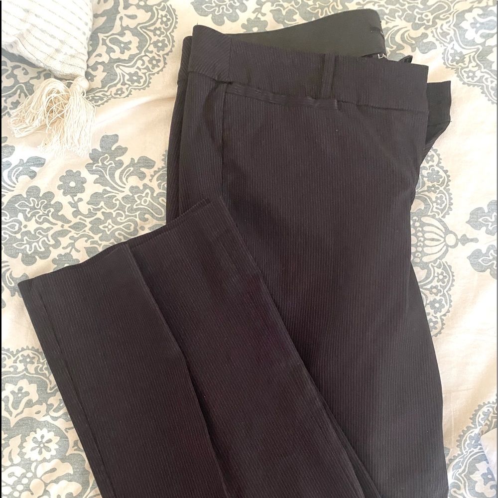 Black Pinstriped Dress Pant